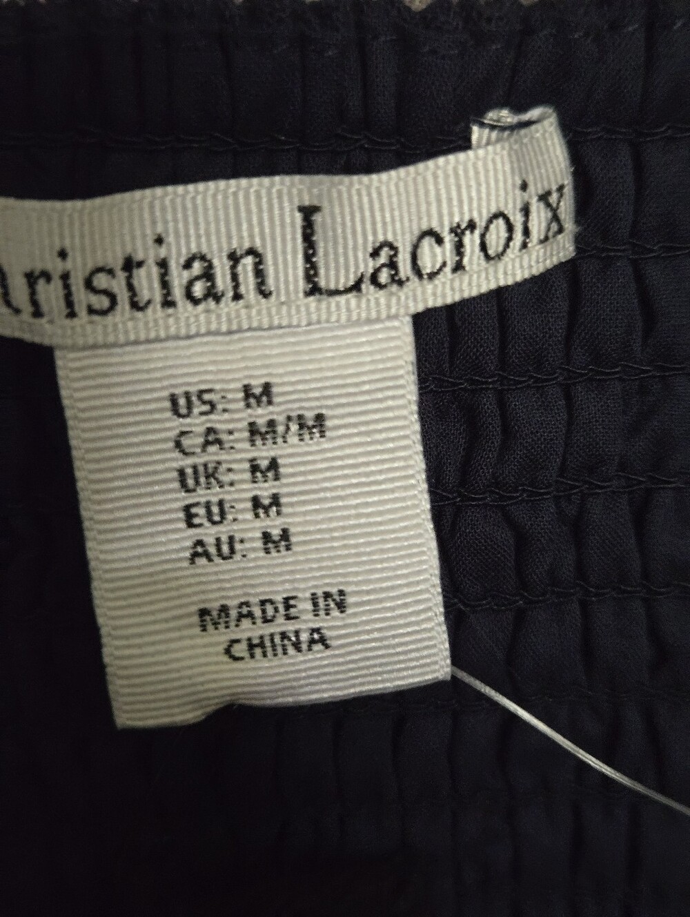 Christian Lacroix Navy Blue TOP Size Medium NEW - Picture 6 of 6